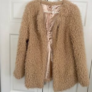 Cozy Tan Faux Fur Jacket